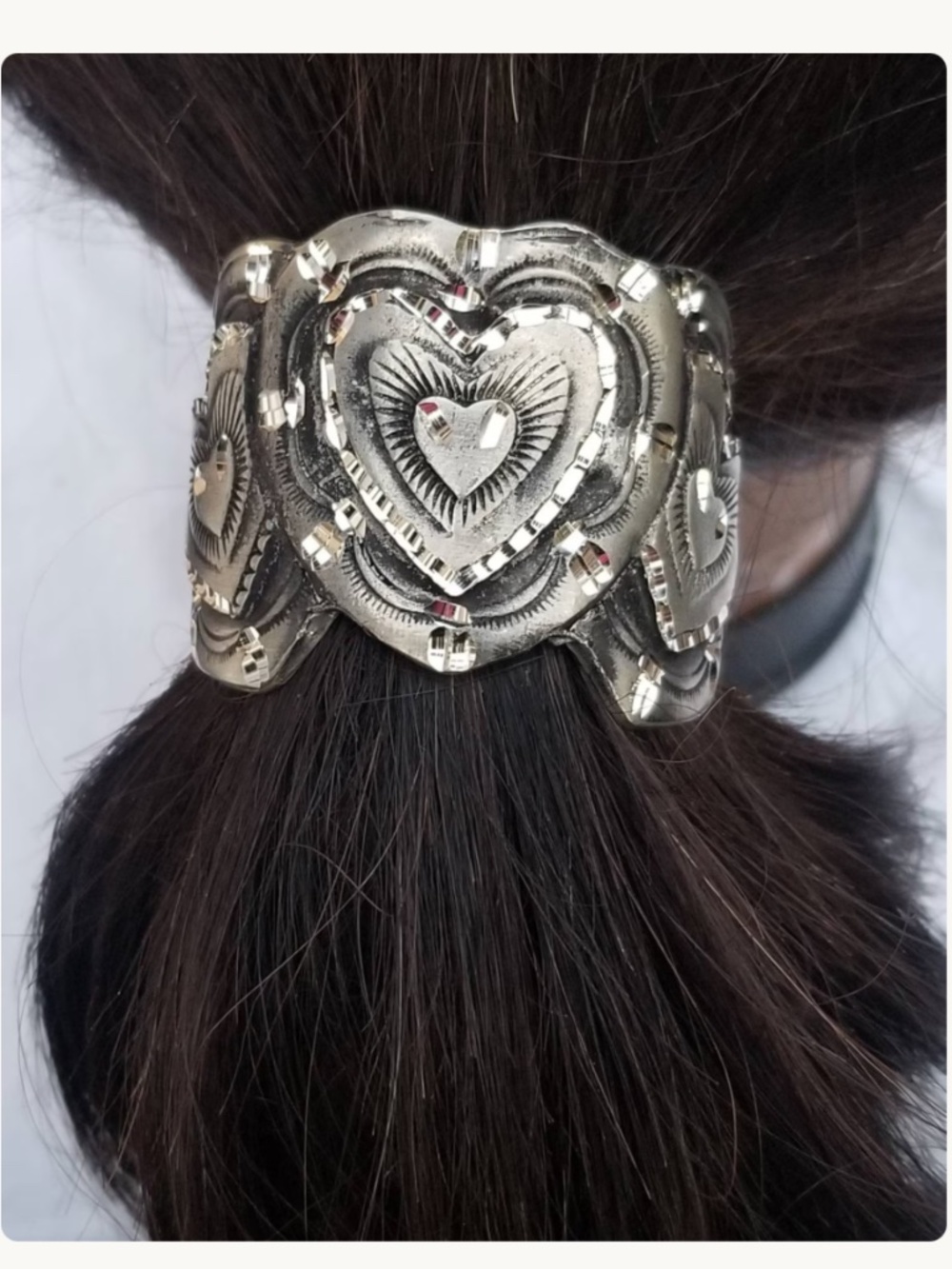 Triple Heart Western Pony Tail Cover